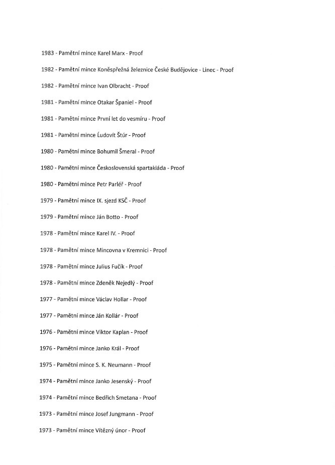 Komplet(94ks) sada stříbrných mincí ČSL - Proof 1954-1993 - 4
