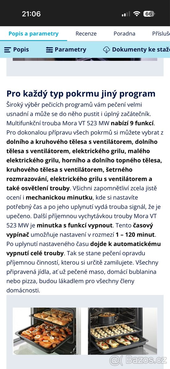 Vestavná trouba Mora VT 523 MW - 4