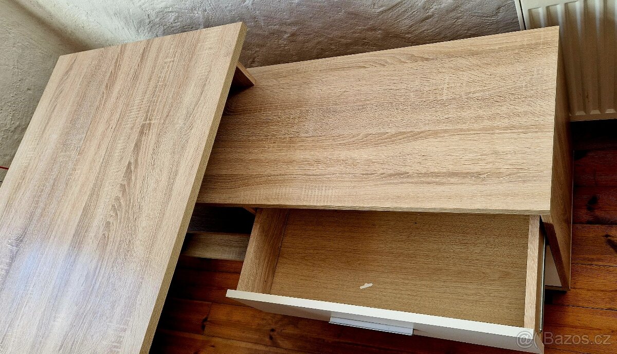 Psací stůl Sconto dub sonoma/bílá - 4