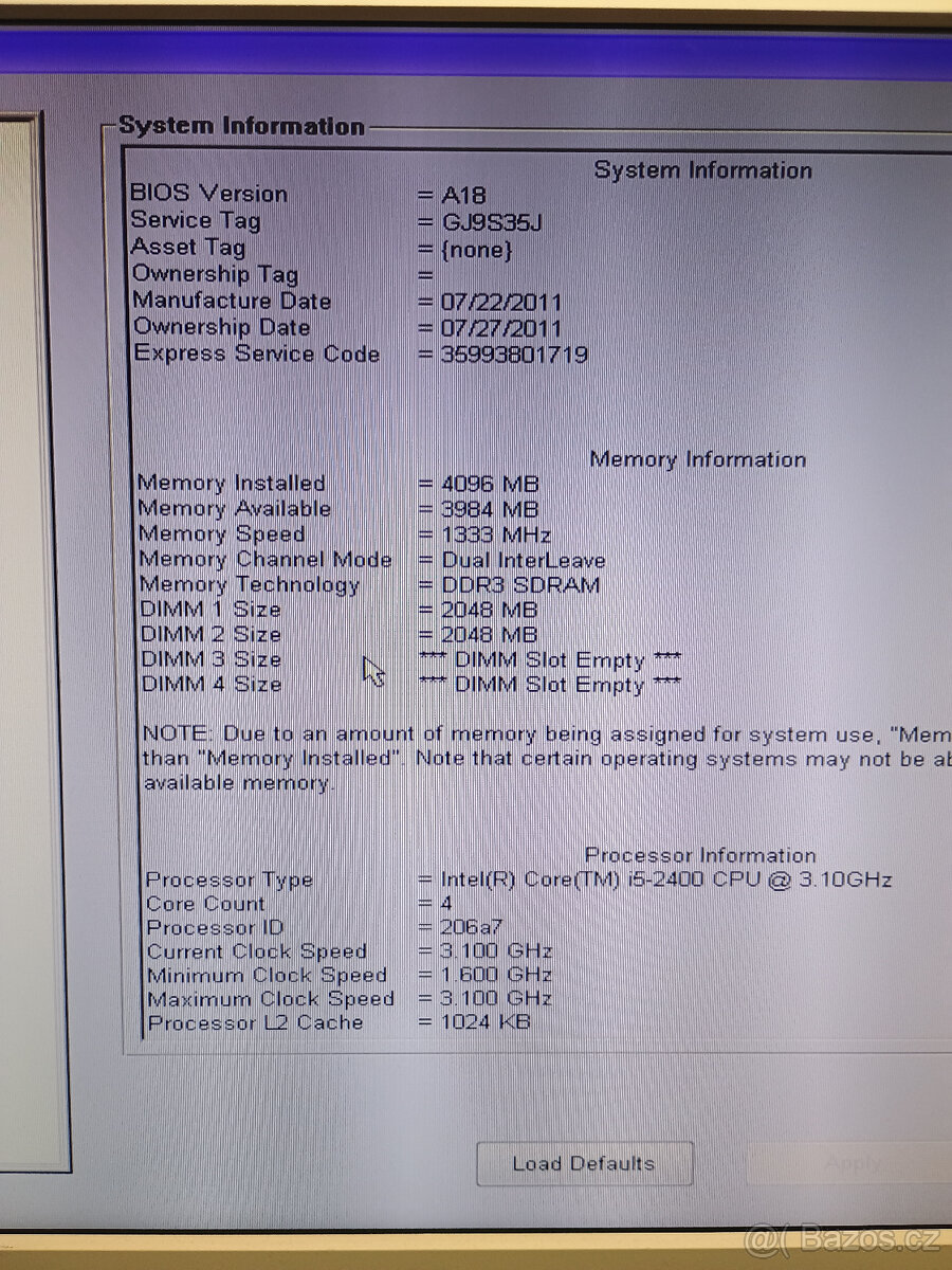 PC#239 - Dell Optiplex 790, Core i5, DDR3, 160GB, 4GB - 4