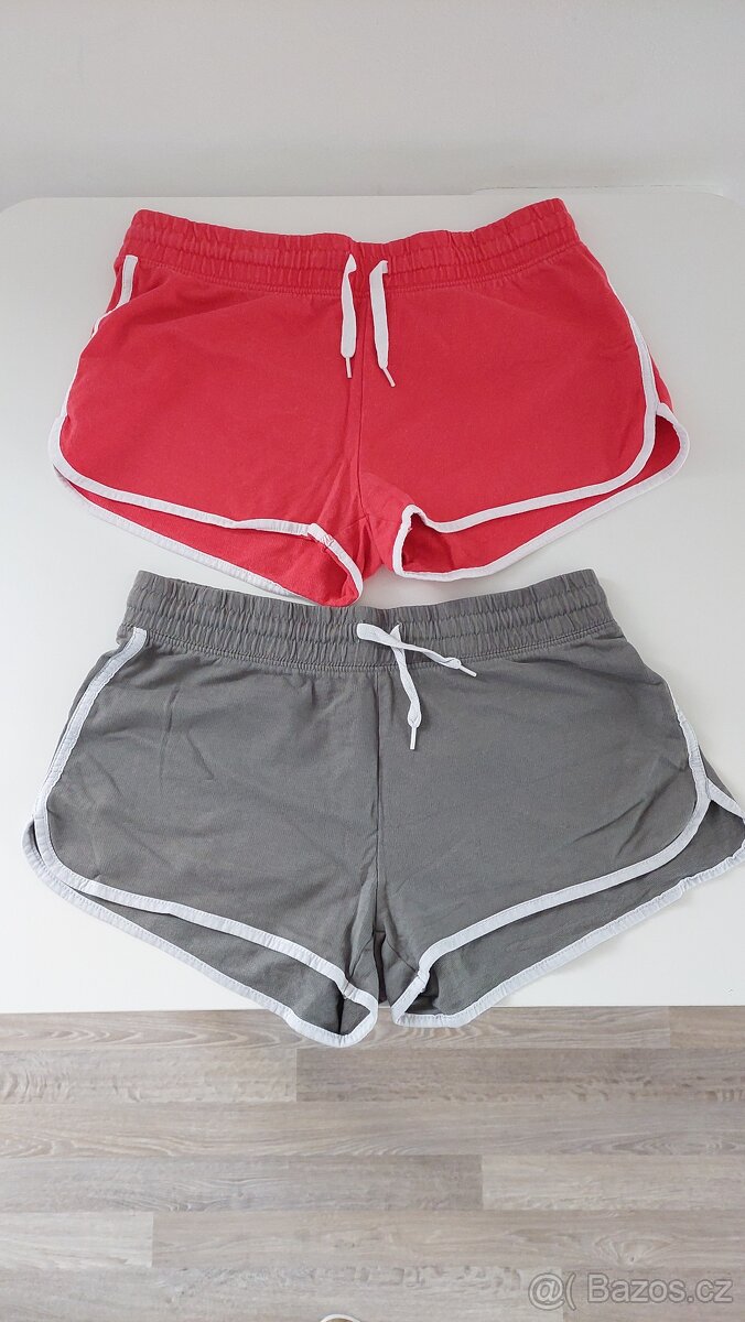 2x bavlněné triko a 2x kraťasy H&M, věk cca 14 let - 4