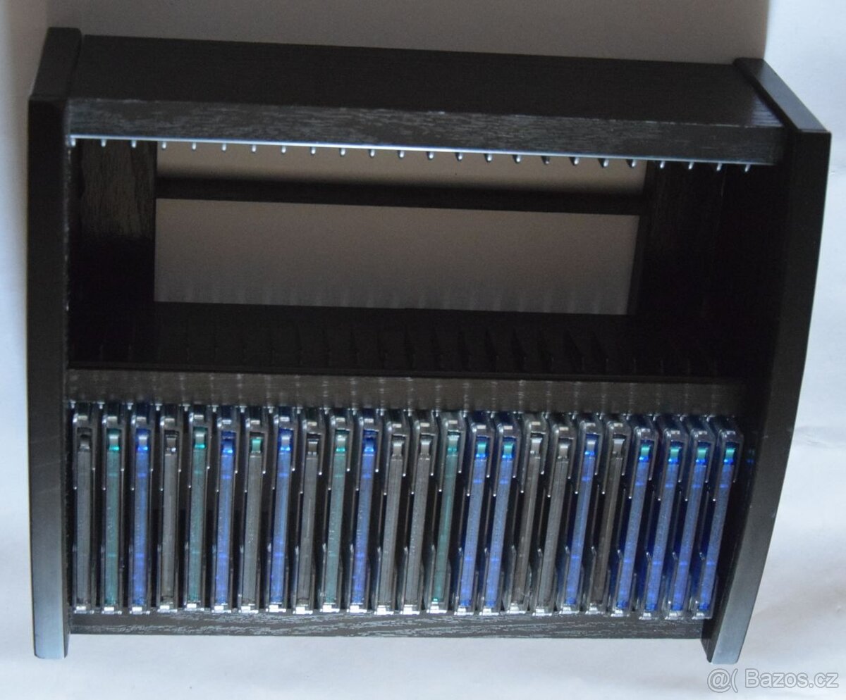 Minidisc MD minidisk box dřevěný HAMA na 48 MD + 24x MD - 4