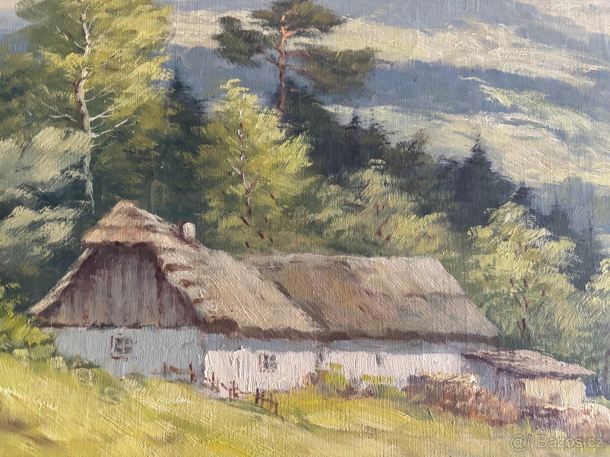 Obraz Jan Rolek Trávníček, Šumava, olej plátno 88x118 - 4