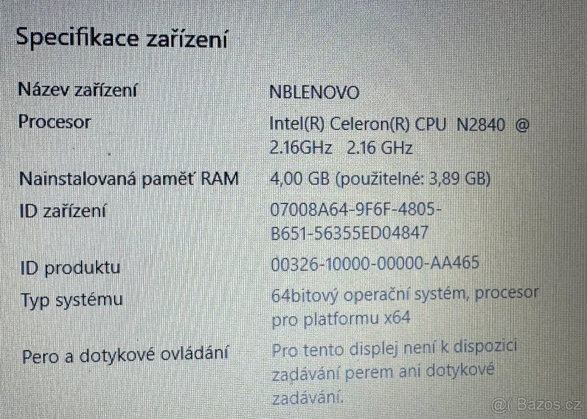 Prodám LENOVO B50-30 - 4