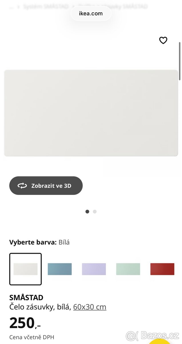 IKEA - šuplík Konstruera s čelem Smastad a úchytkou - 4