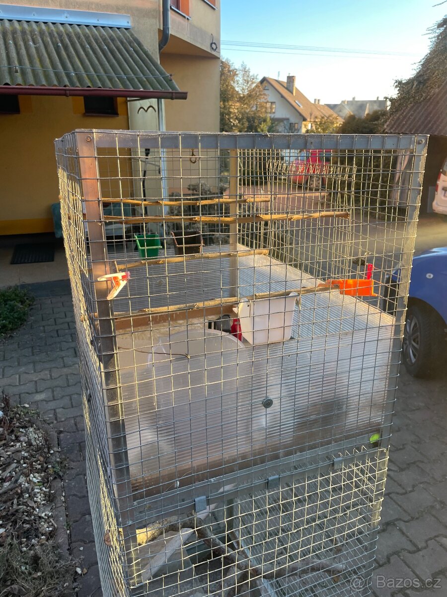 Dvoupatrová voliéra pro ptactvo / drobná zvířata - 4