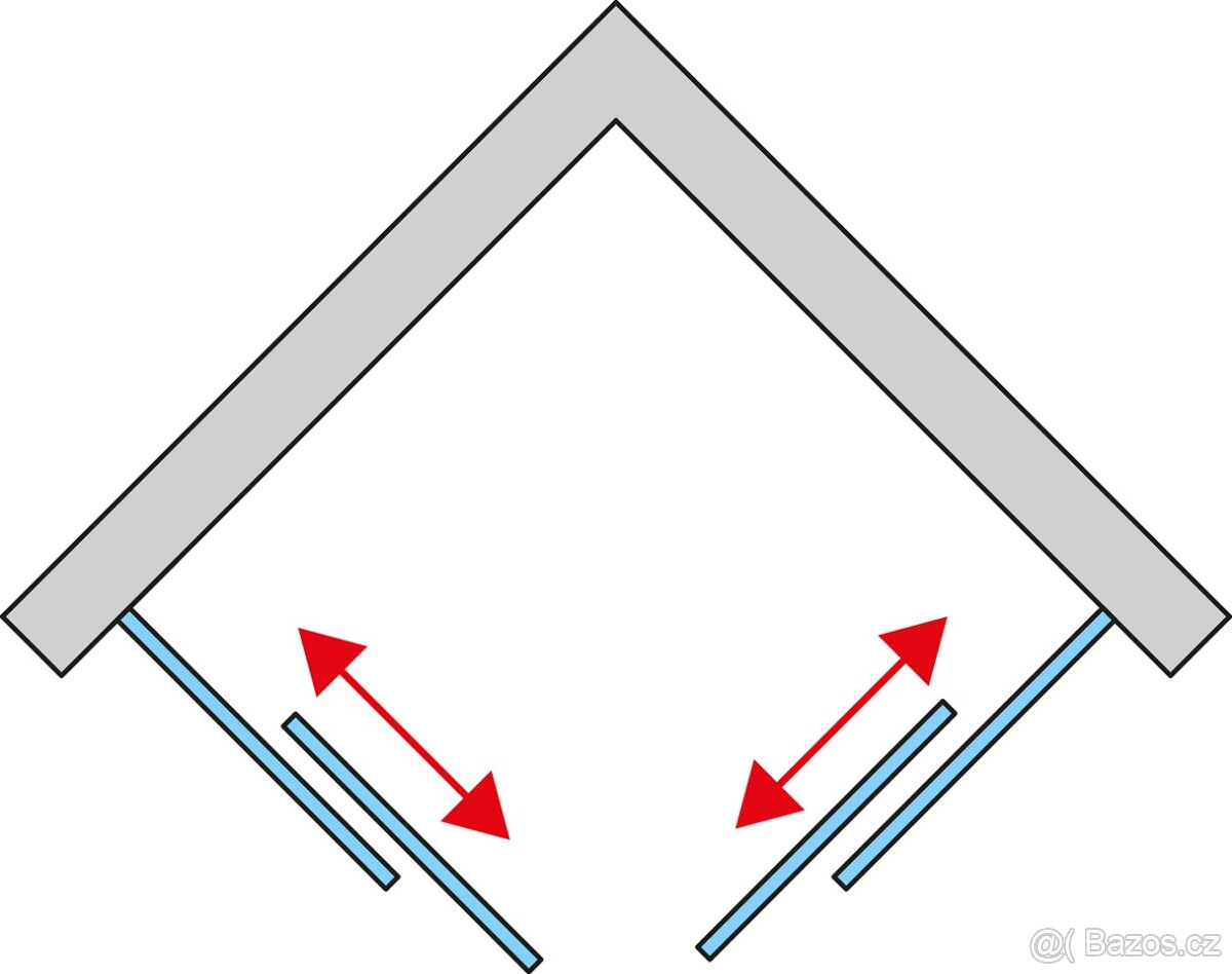 Sprchový kout rohový 90x90cm - 4