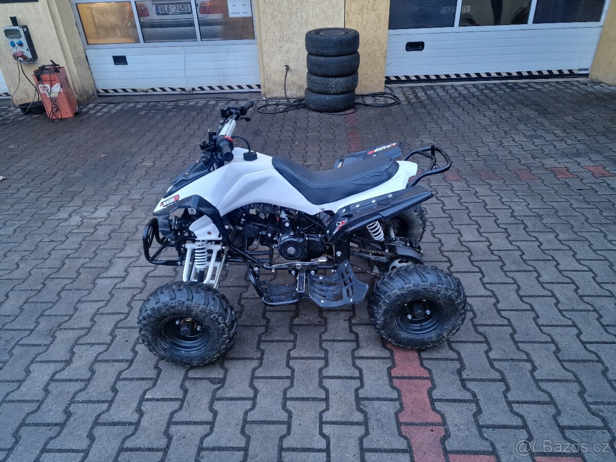 Děcka čtyřkolka 125 ccm bila - 4