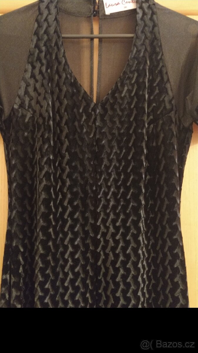 Černé společenské šaty značka Laura Contini - 4