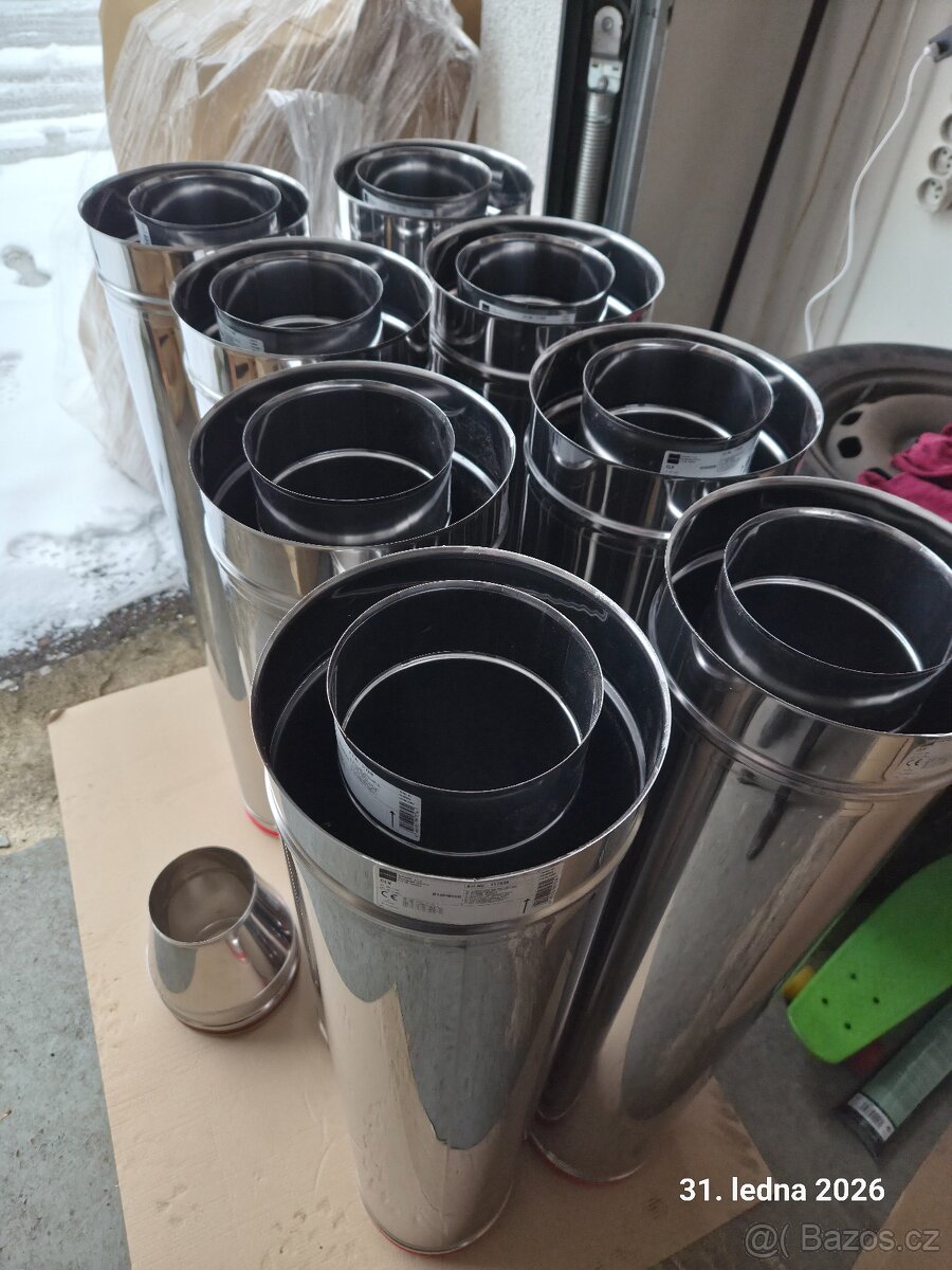 Komín nerezový průměr 130/200mm, NOVÝ - 4