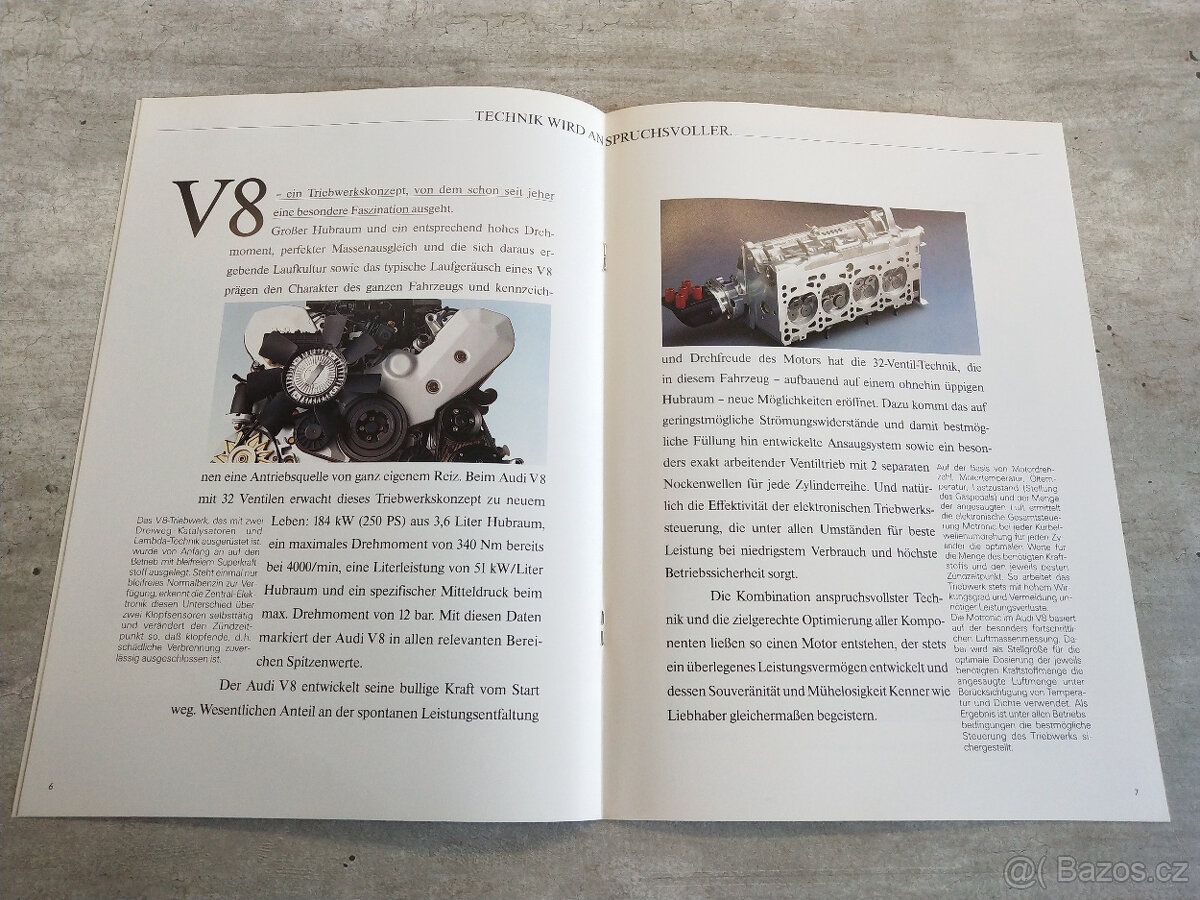 Prospekt Audi V8 (1990), 12 s, D - 4