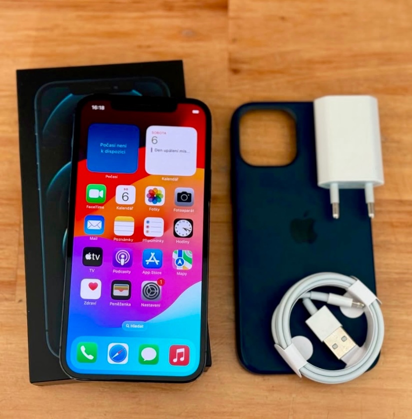 iPhone 12 Pro Max Pacific Blue BATERIE 100% TOP - 4