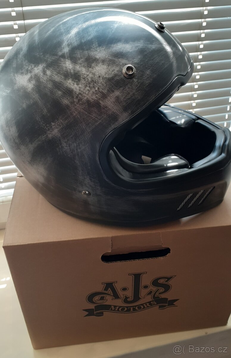 Retro cross přilba A.J.S. - 4
