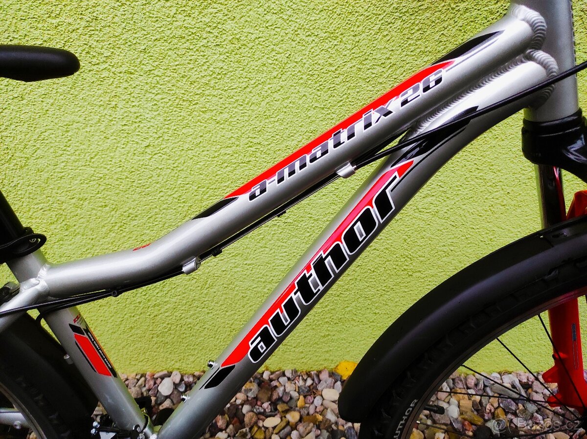 Značkové kolo AuthorA-MATRIX 26"(stříbrná/červená) - 4