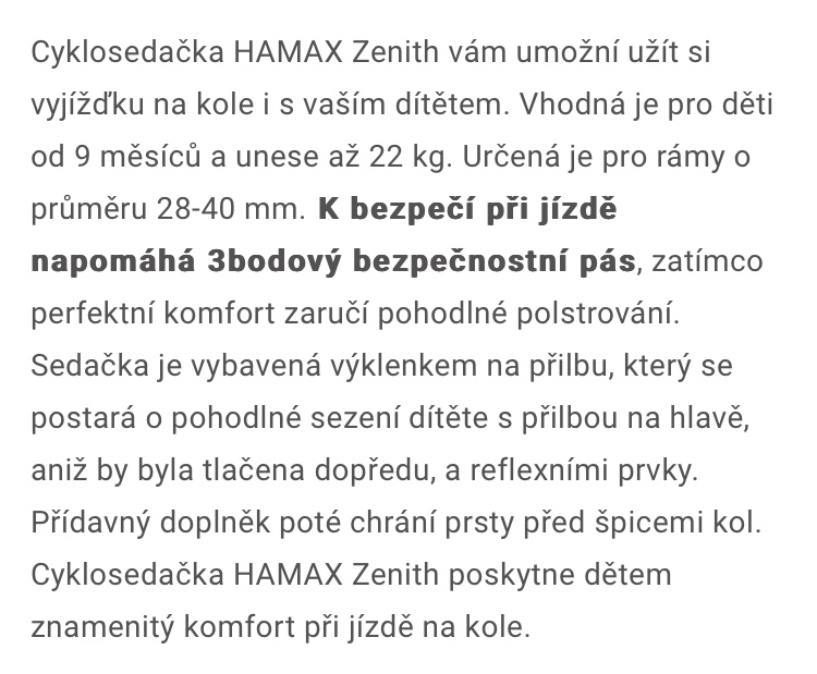 Dětská sedačka na kolo - 4