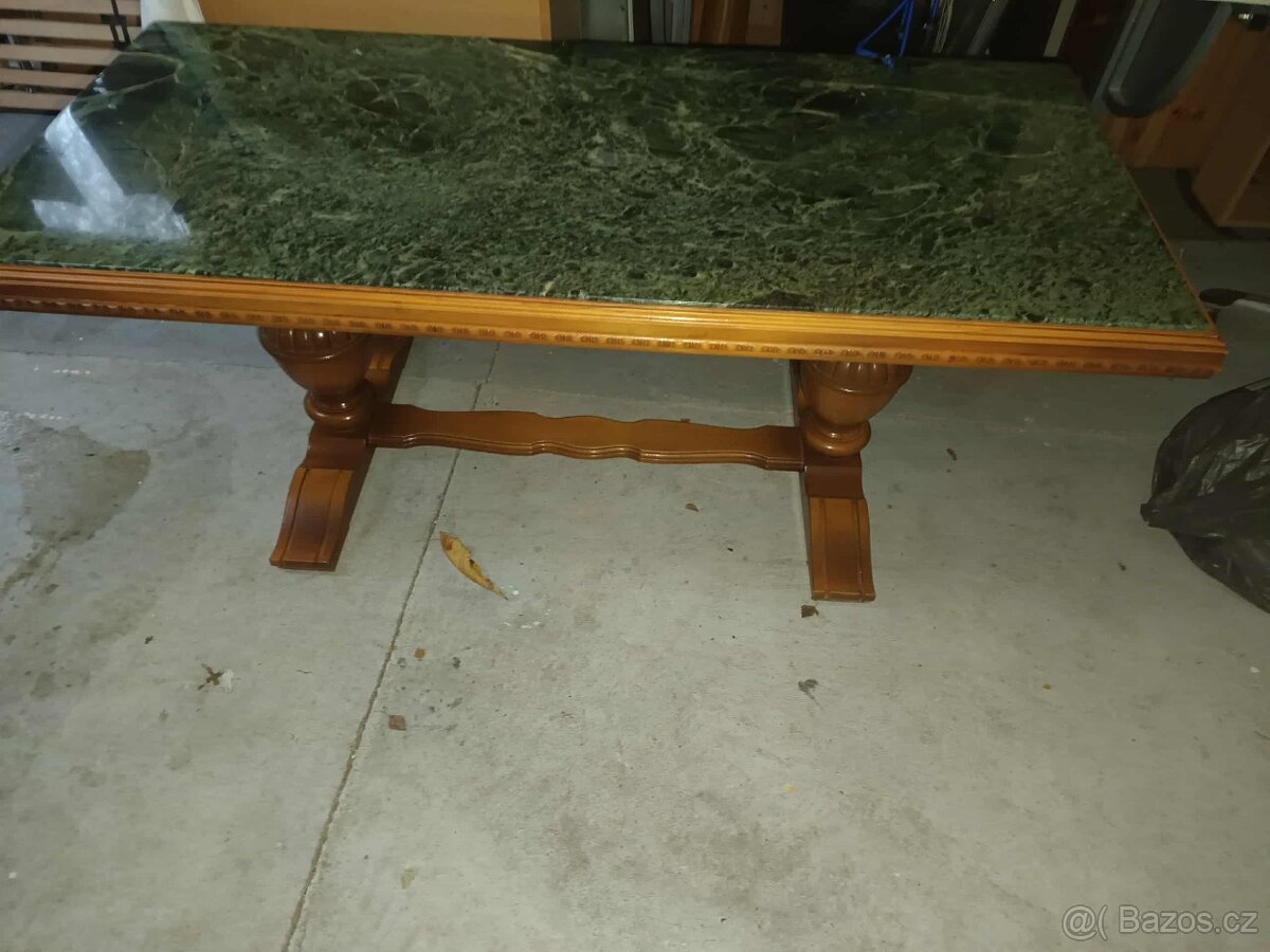 Prodám mramorový konferenční stůl 150cm - TOP stav - 4