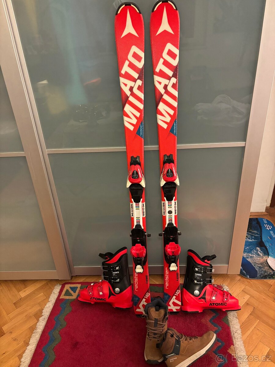 lyže dětské Atomic, po servisu, 140 cm, Atomic vázání - 4