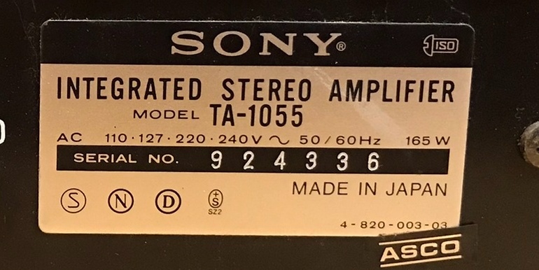 SONY ZESILOVAČ TA-1055 (ROK 1973) PĚKNÝ STAV ,VINTAGE - 4