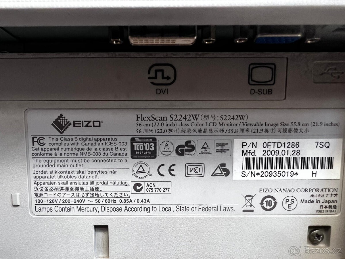 Monitor EIZO FlexScan 22" - 4