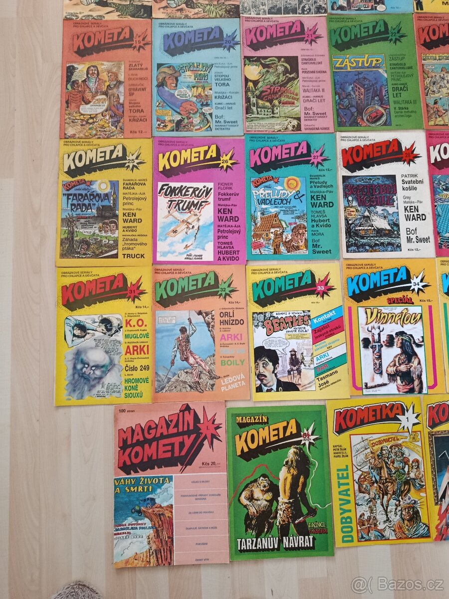 Kometa 1-36 plus magazíny a Kometka 1,2 - 4