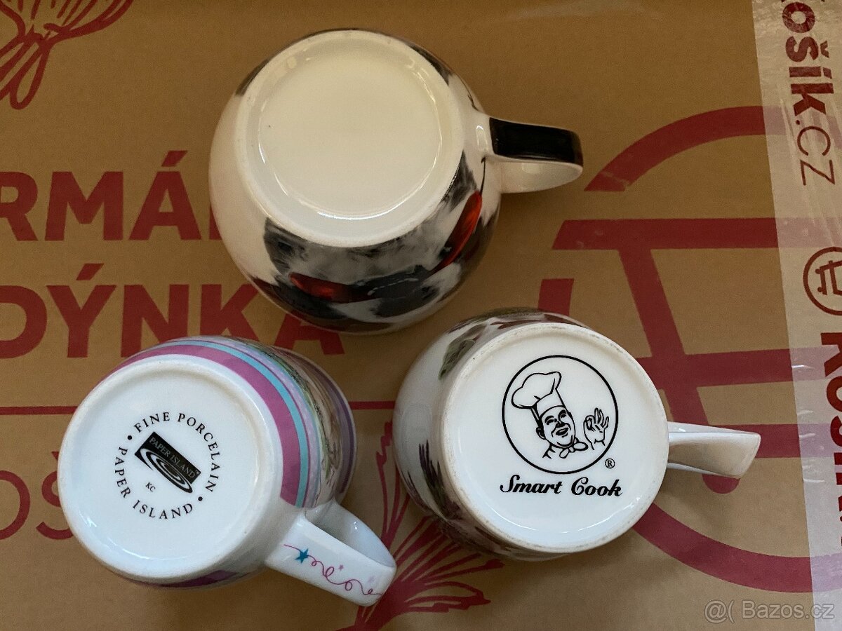 Nové porcelánové hrnky - různé velikosti, motivy - 4