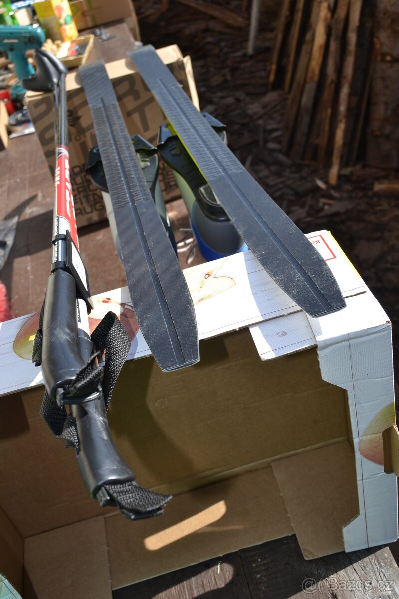 dětské běžky 120 cm s protismykem vazko NN75 boty 32 hole - 4