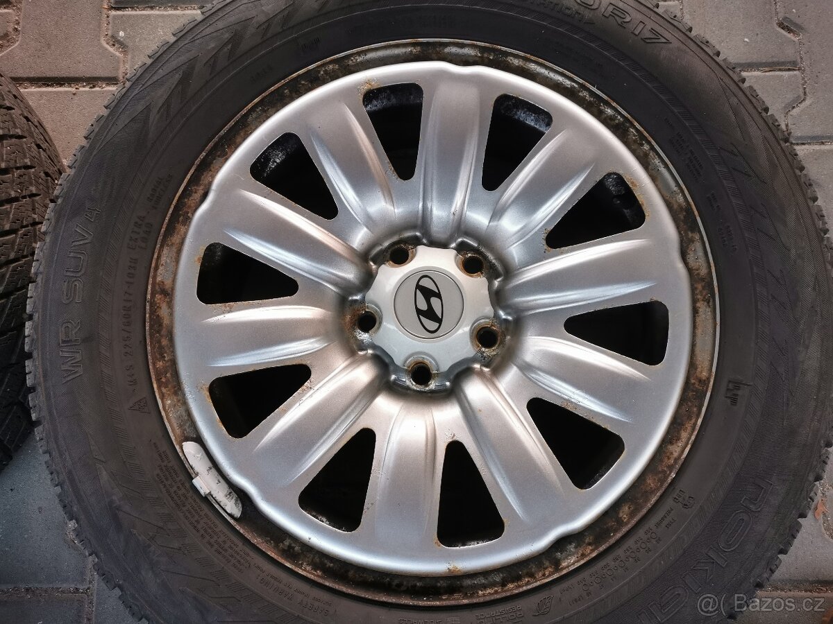 Originální 17 disky hyundai + zimní pneu 6,5-7mm + TMPS - 4