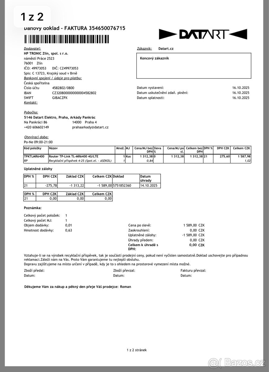 4G LTE router TP-link - 4