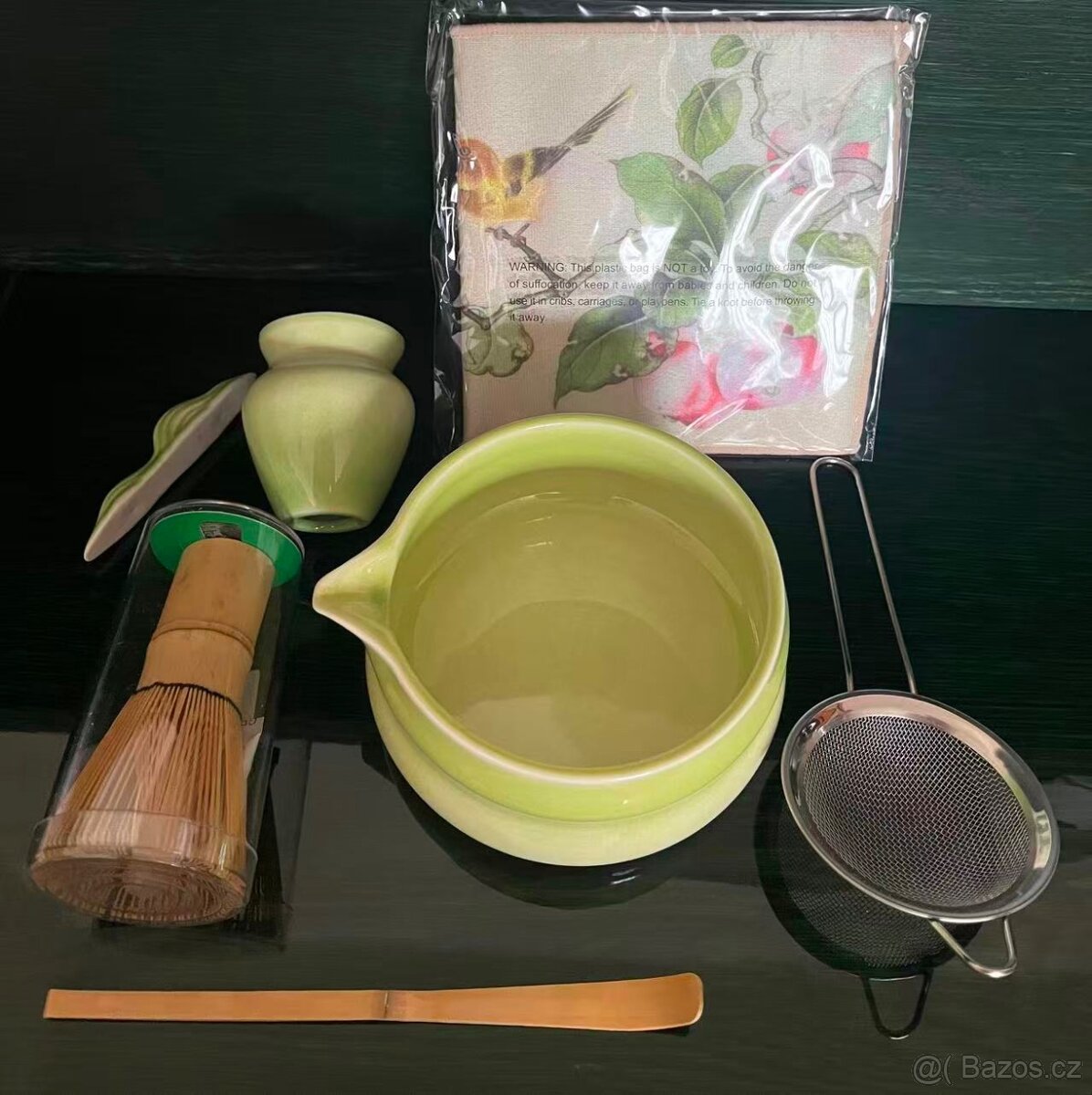 Matcha tea set - kompletní sada, zelená - 4