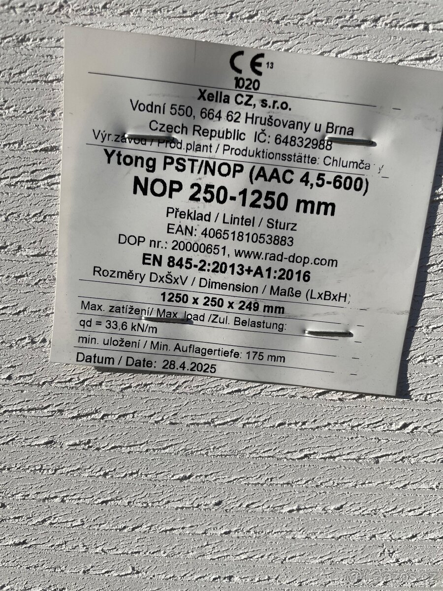 Ytong Lambda 500 plus zbytek ze stavby - 4