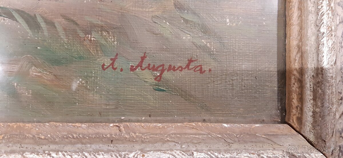 Obraz akademický malíř Antonín Augusta olejomalba na plátně - 4