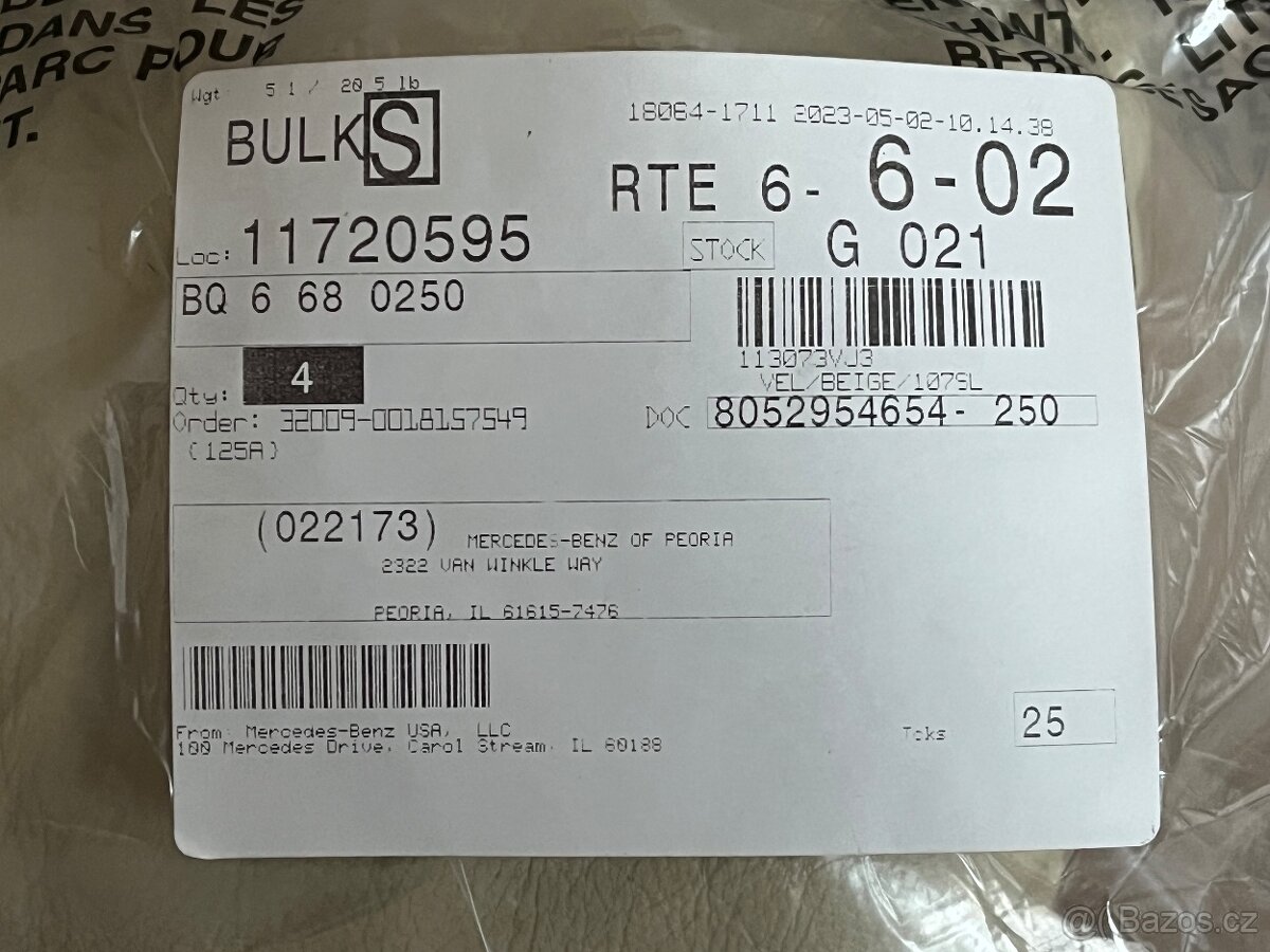 Mercedes W107 nové koberce - 4