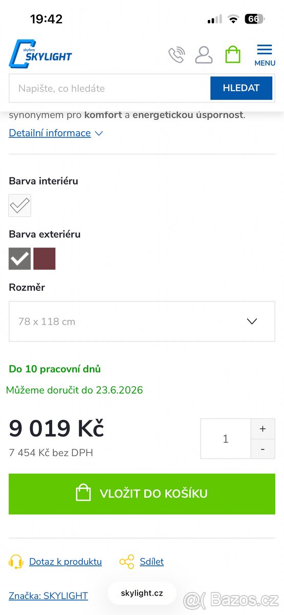 Střešní okno Dakea 78x118 - 4