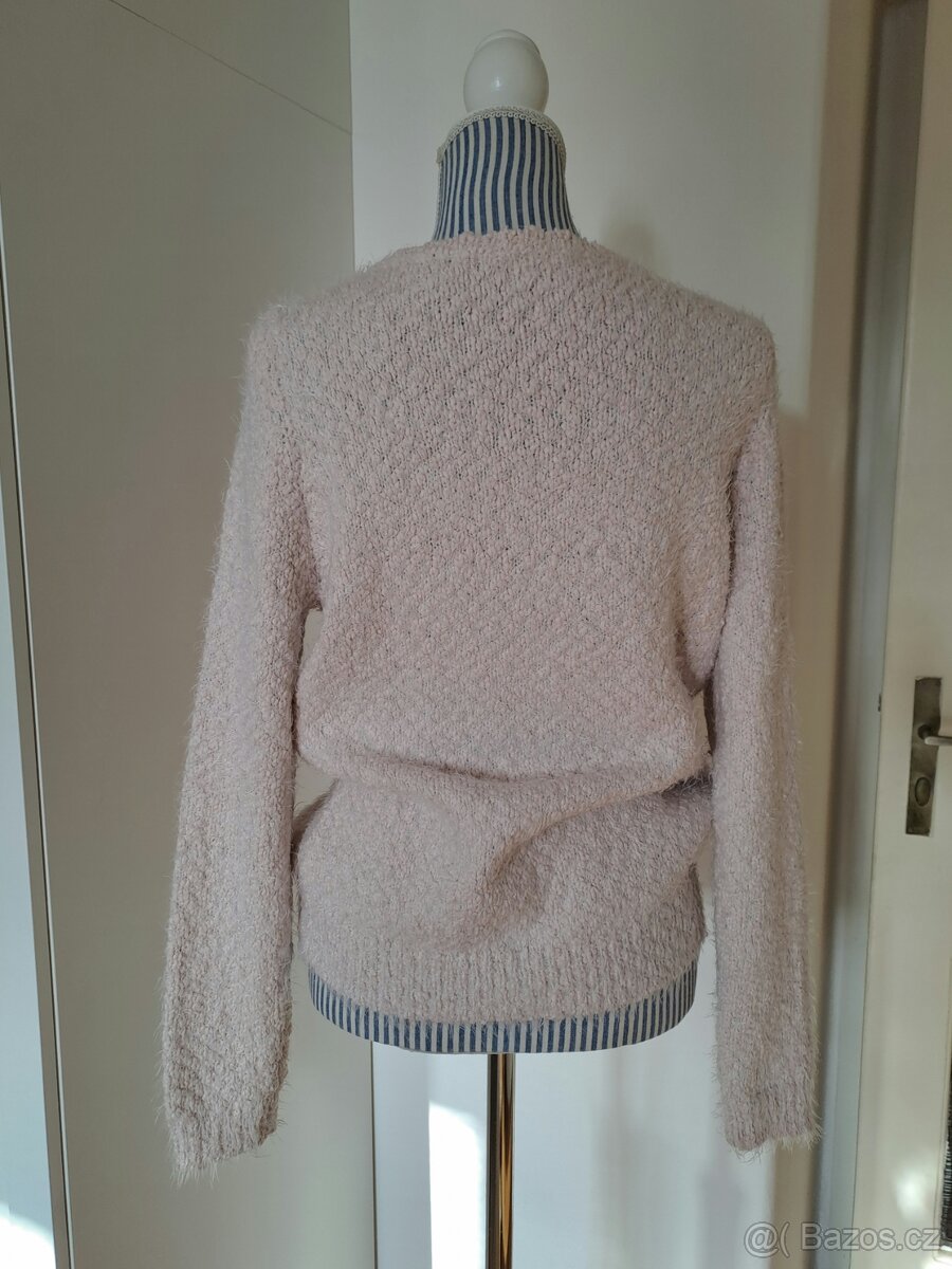 Světle růžový svetr Camaieu, vel. L - 4