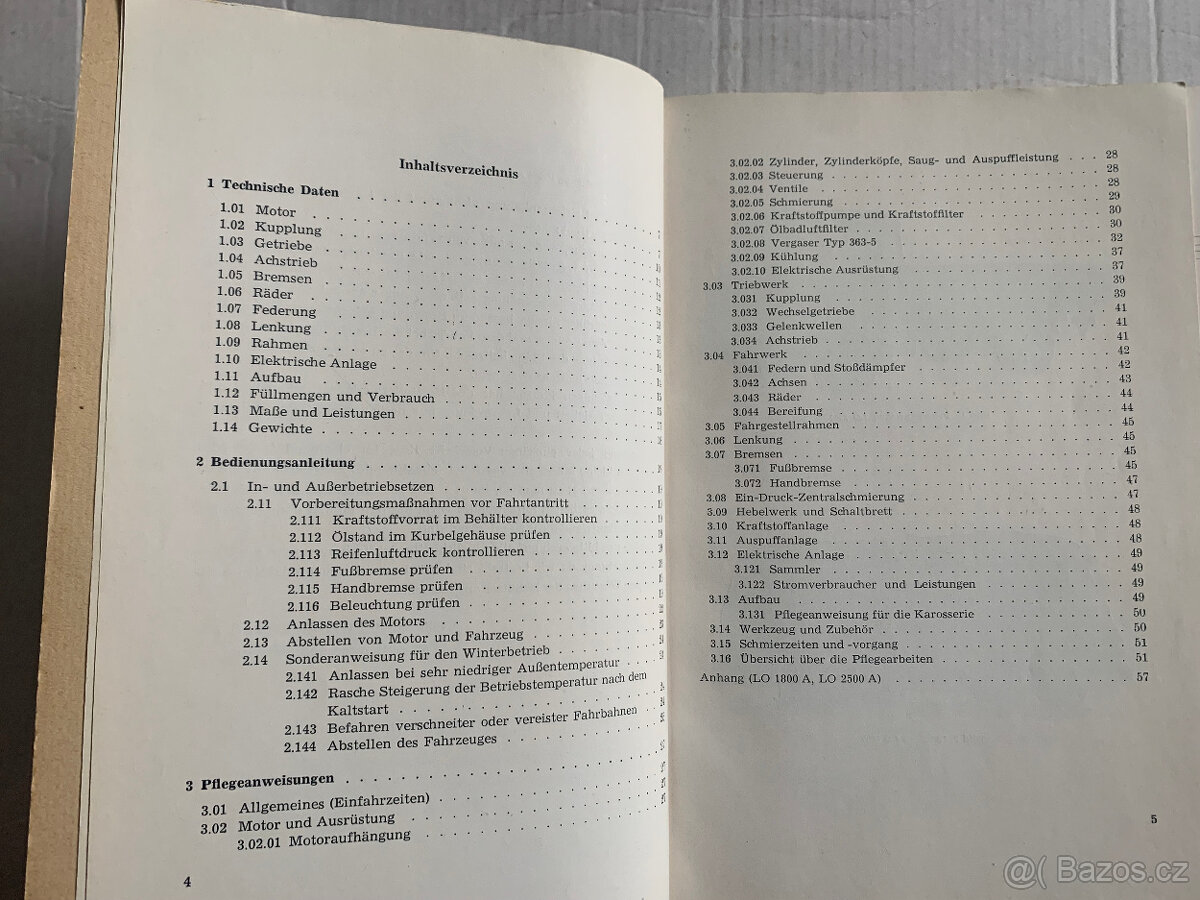 Robur LO 2500 návod k obsluze, udržovací příručka - 4