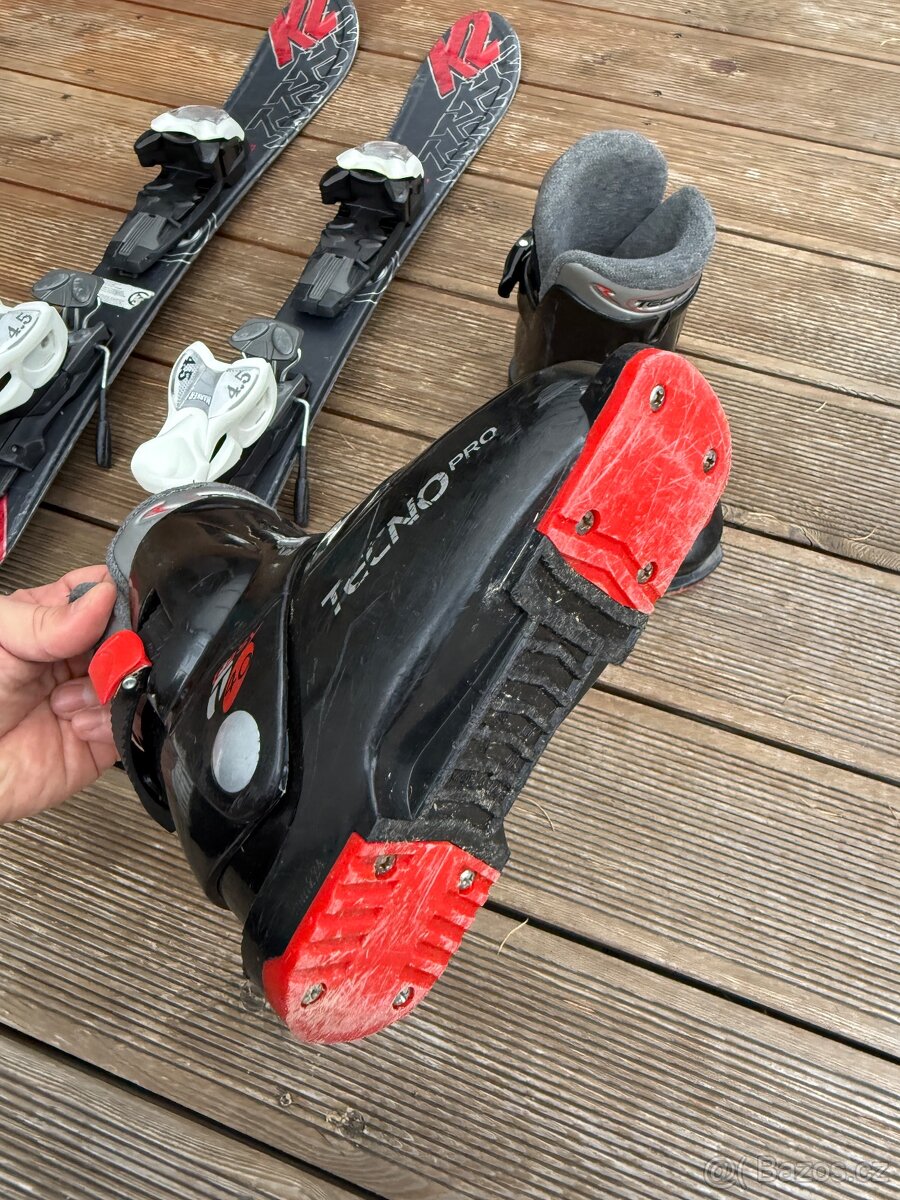 Dětský set lyže + lyžáky - 4