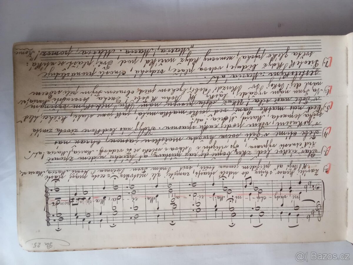 Písně chrámové - ručně psaný zpěvník, 1905 - 4