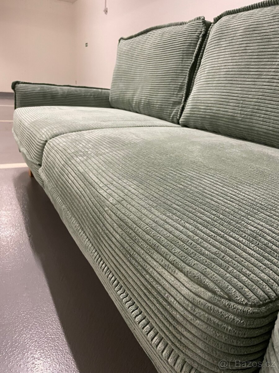 Manšestrová rozkládací pohovka 218 см - 4