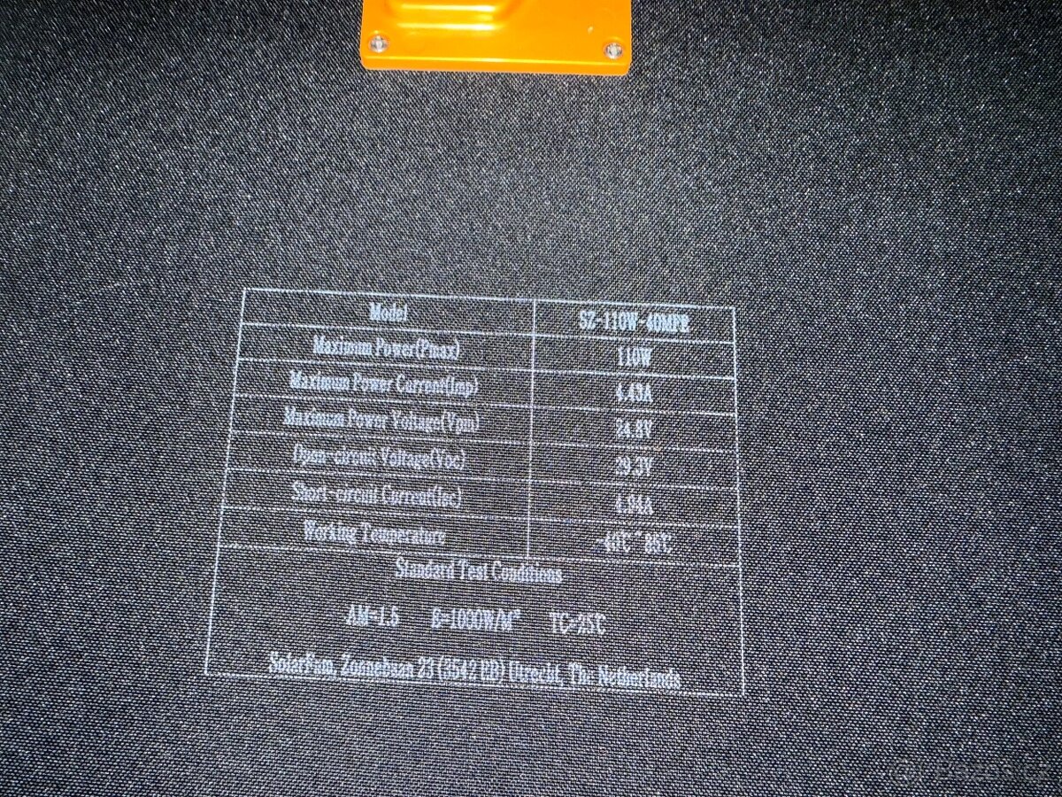 Solární panel 110W s měničem napětí - 4