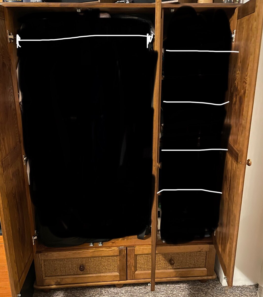 Celodřevěná ložnice komplet - 4