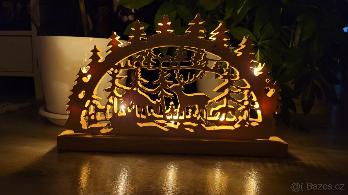 Svícen vánoční dřevěný - 4