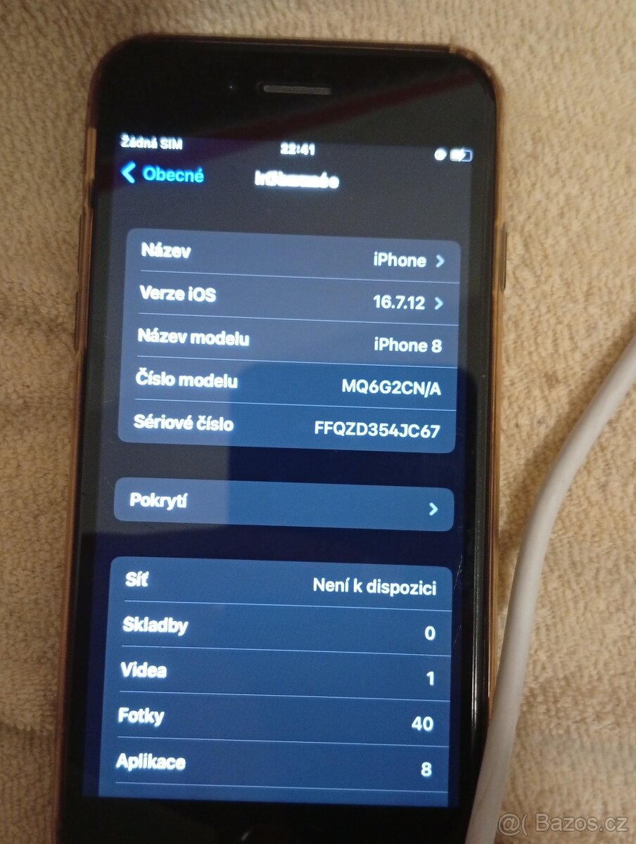 iPhone 8 – TOP stav, s pouzdrem a kabelem – 2100 Kč + dohoda - 4