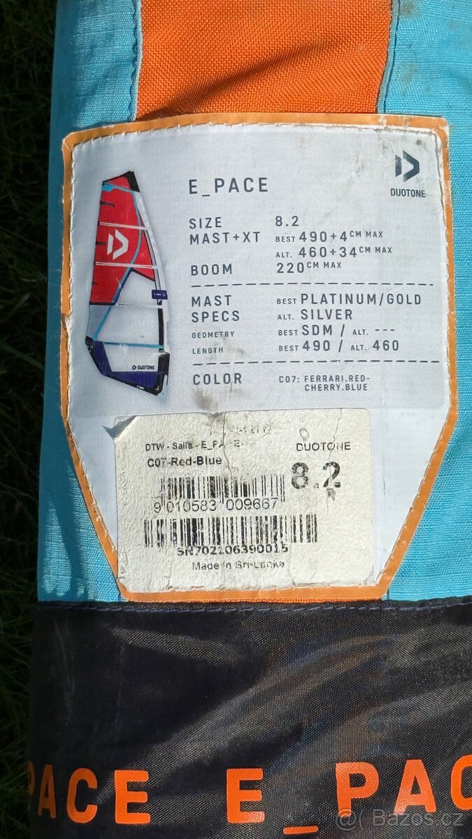 Windsurfing plachta Duotone E-pace 8,2 - 4