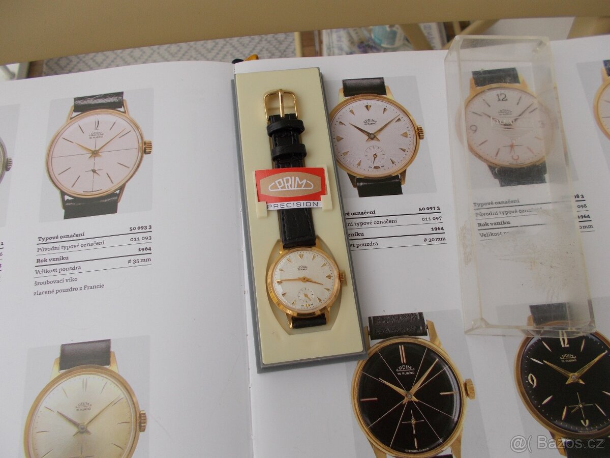 krasne zlacene rare typ hodinky prim Hvezdičky 1964 funkcni - 4