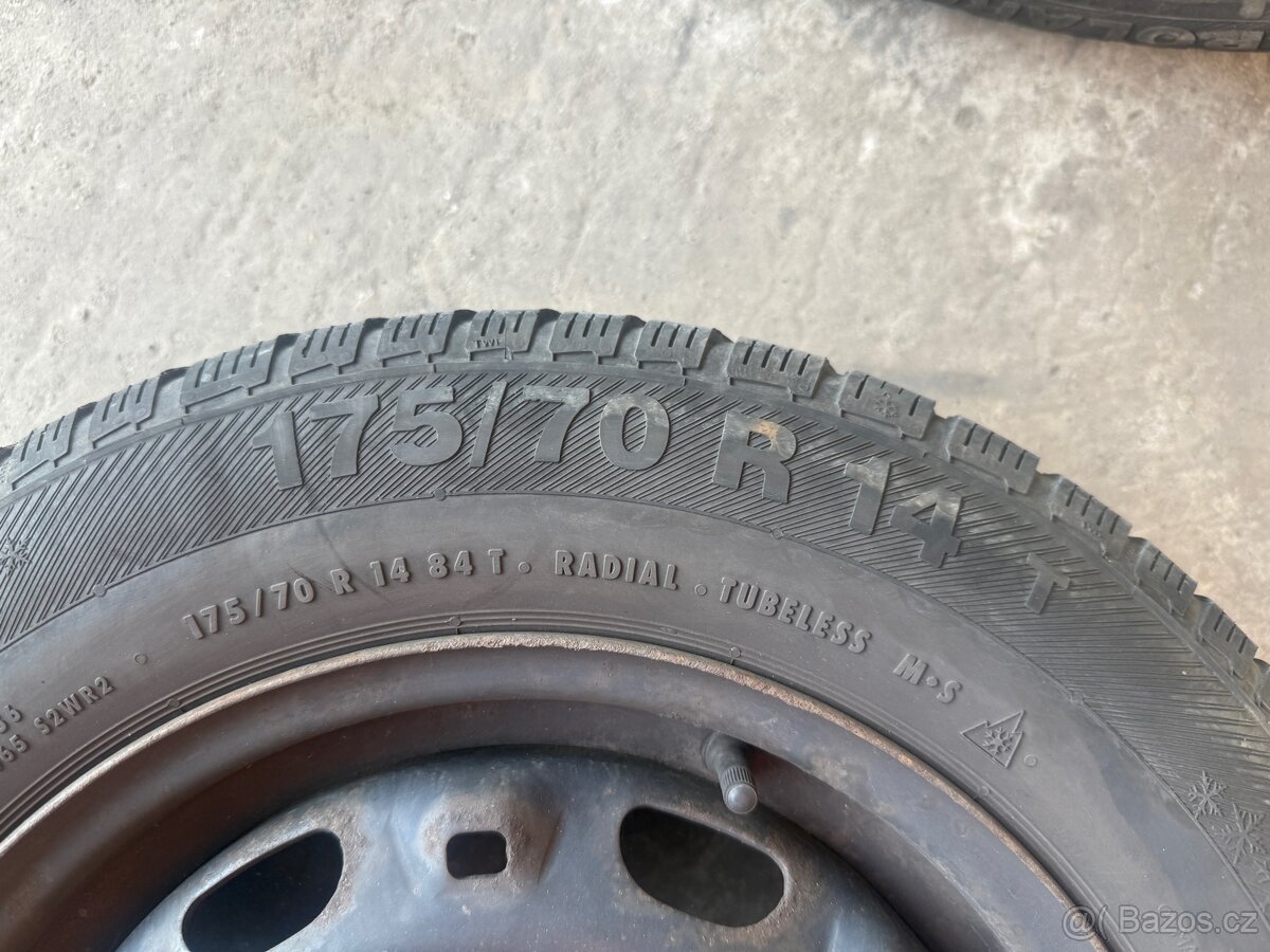 175/70 R14 Sada plechových kol Škoda/VW 4 kusy - 4