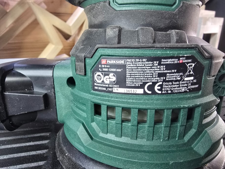 Excentrická bruska Parkside Performance 20V - 4