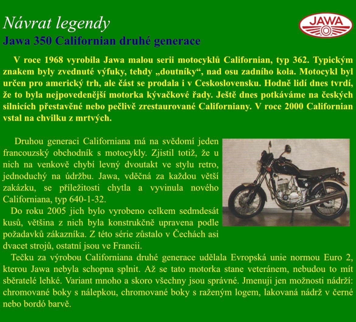 Jawa 350 Californian, bílá perleť, český TP, STK 2027 - 4