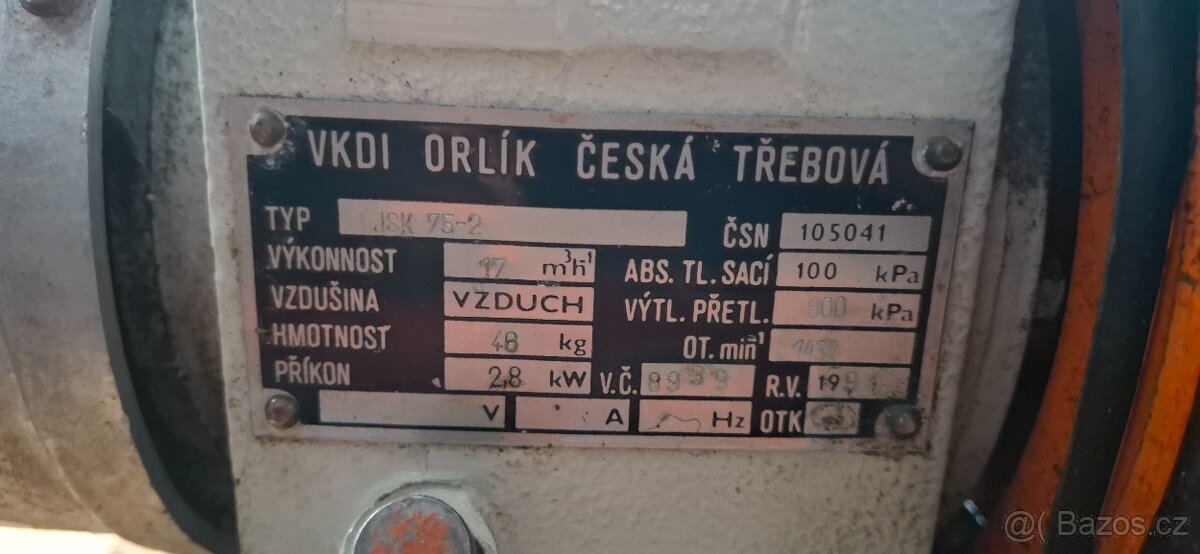 Kompresor Orlík Ek-17,málo používaný,funkční. - 4