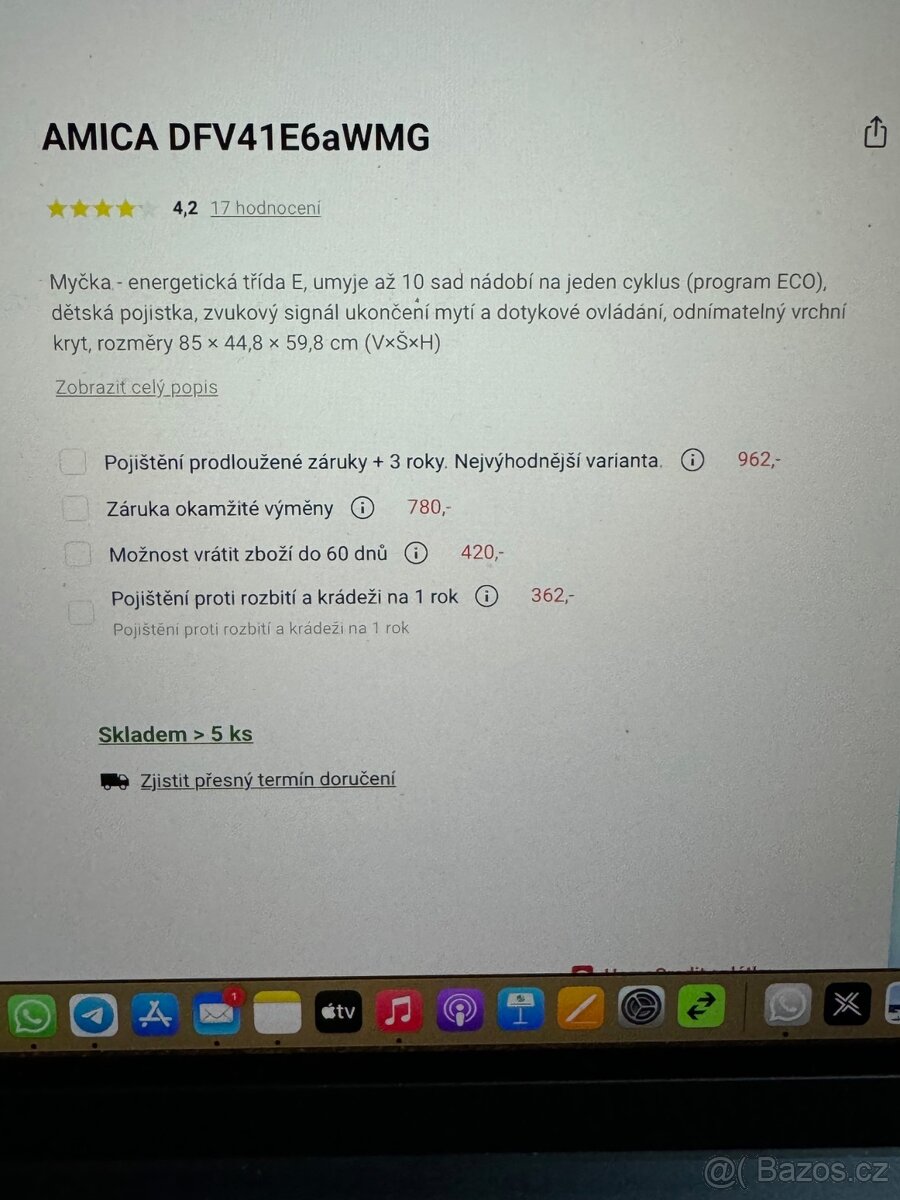 Myčka AMICA malá vestavěná - 4