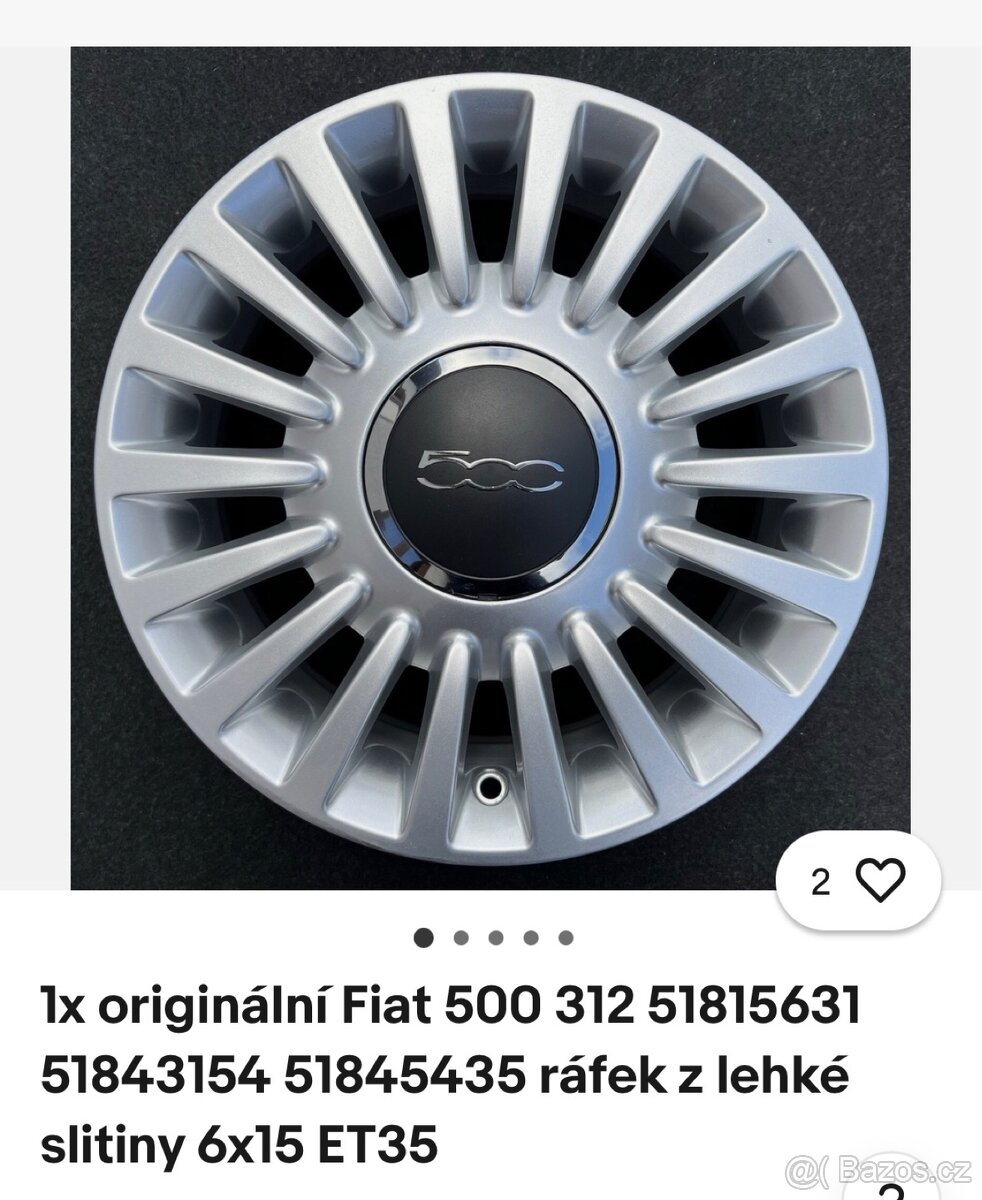 Fiat (rezerva) disk 1 ks kolo 15” - 4